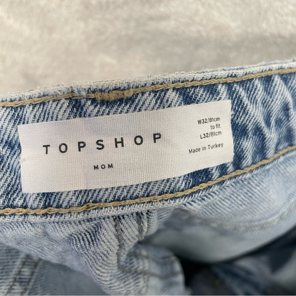 Topshop mom jeans distressed grunge women’s 32 - Picture 8 of 8